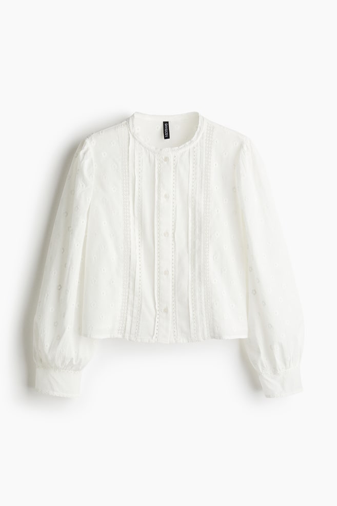 

Блузка с английской вышивкой H&M, белый
