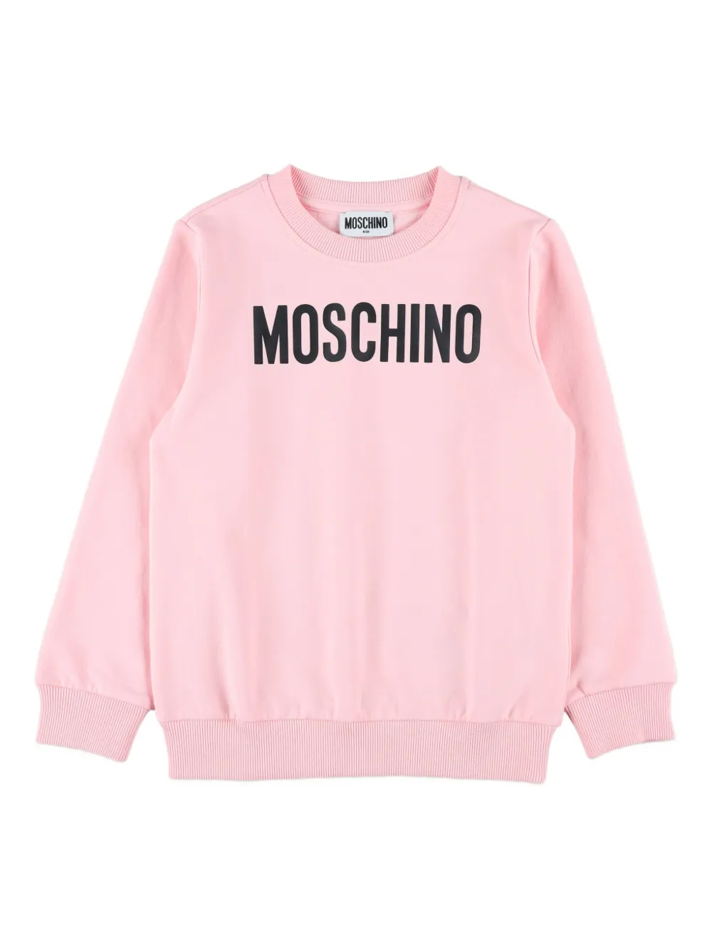 

Толстовка с длинными рукавами и принтом логотипа Moschino Kids, розовый