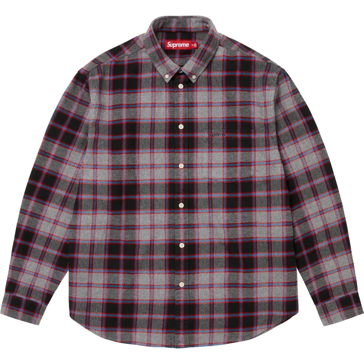 Клетчатая фланелевая рубашка FW25 WEEK6 Unisex Supreme, оранжевый — фото 2