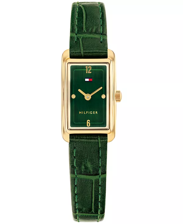 

Женские кварцевые часы с зеленым кожаным ремешком, 16 мм Tommy Hilfiger, green