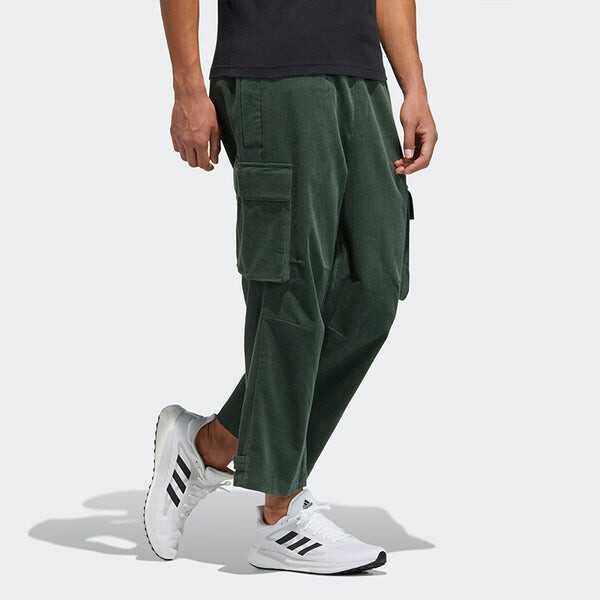 Спортивные штаны adidas Ub Pnt Cdr Sports Cargo Pocket corduroy Long Pants Green, зеленый — фото 4