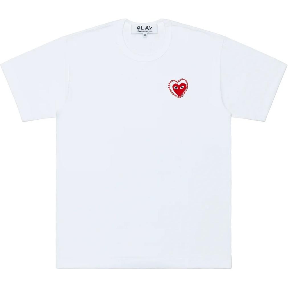 

Футболка Comme Des Garcons Shirt Metalstone Heart CDG Play, белый