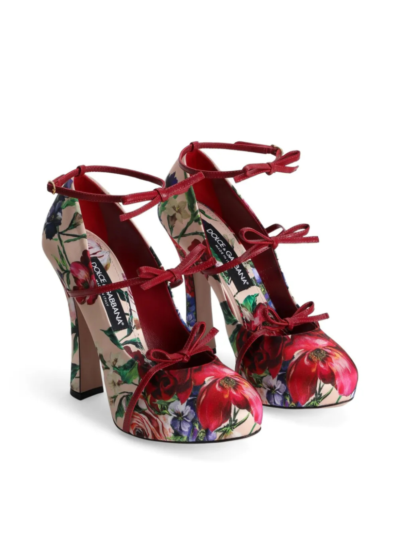 Туфли с цветочным принтом Dolce & Gabbana, нейтральный — фото 2