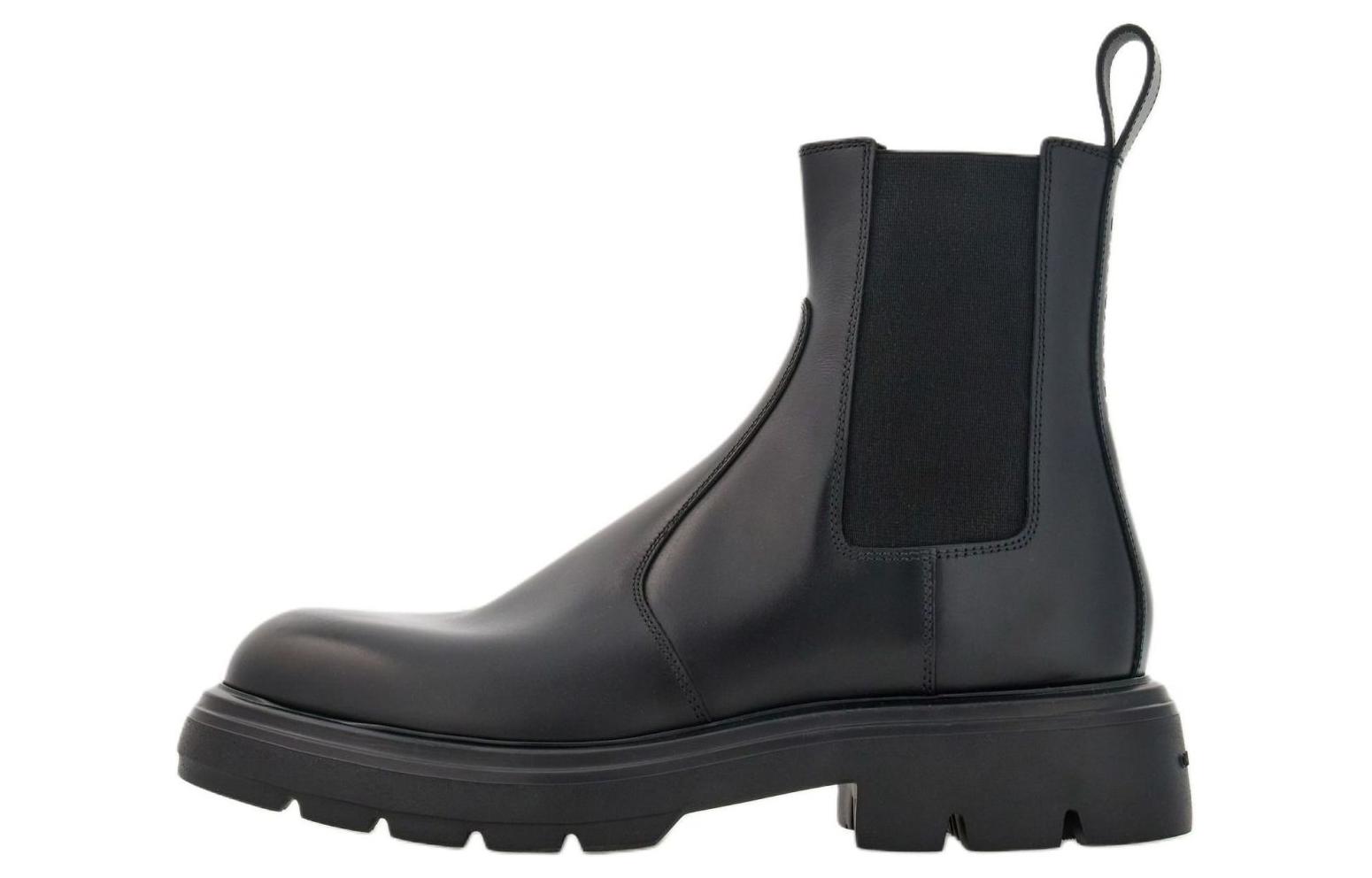 Кожаные ботинки с тисненым логотипом Ferragamo, Black