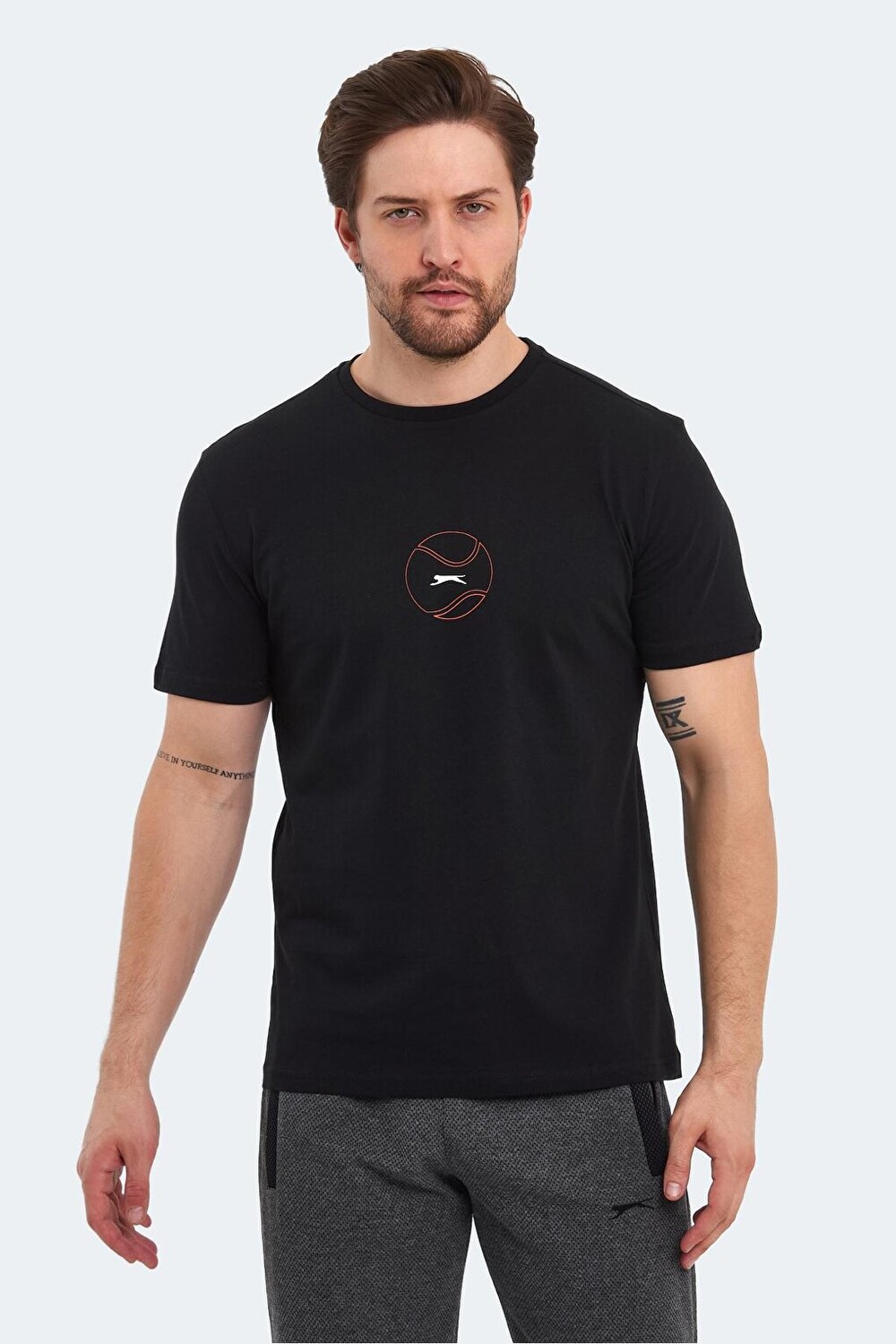 

Футболка мужская PASSAGE черная SLAZENGER, Черный, Футболка мужская PASSAGE черная SLAZENGER