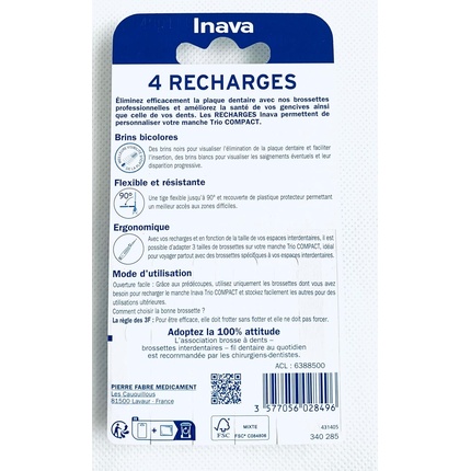 Сменные насадки Trio Brush Heads, компактный размер, Iso5 1.8 — упаковка из 4 шт Inava — фото 2