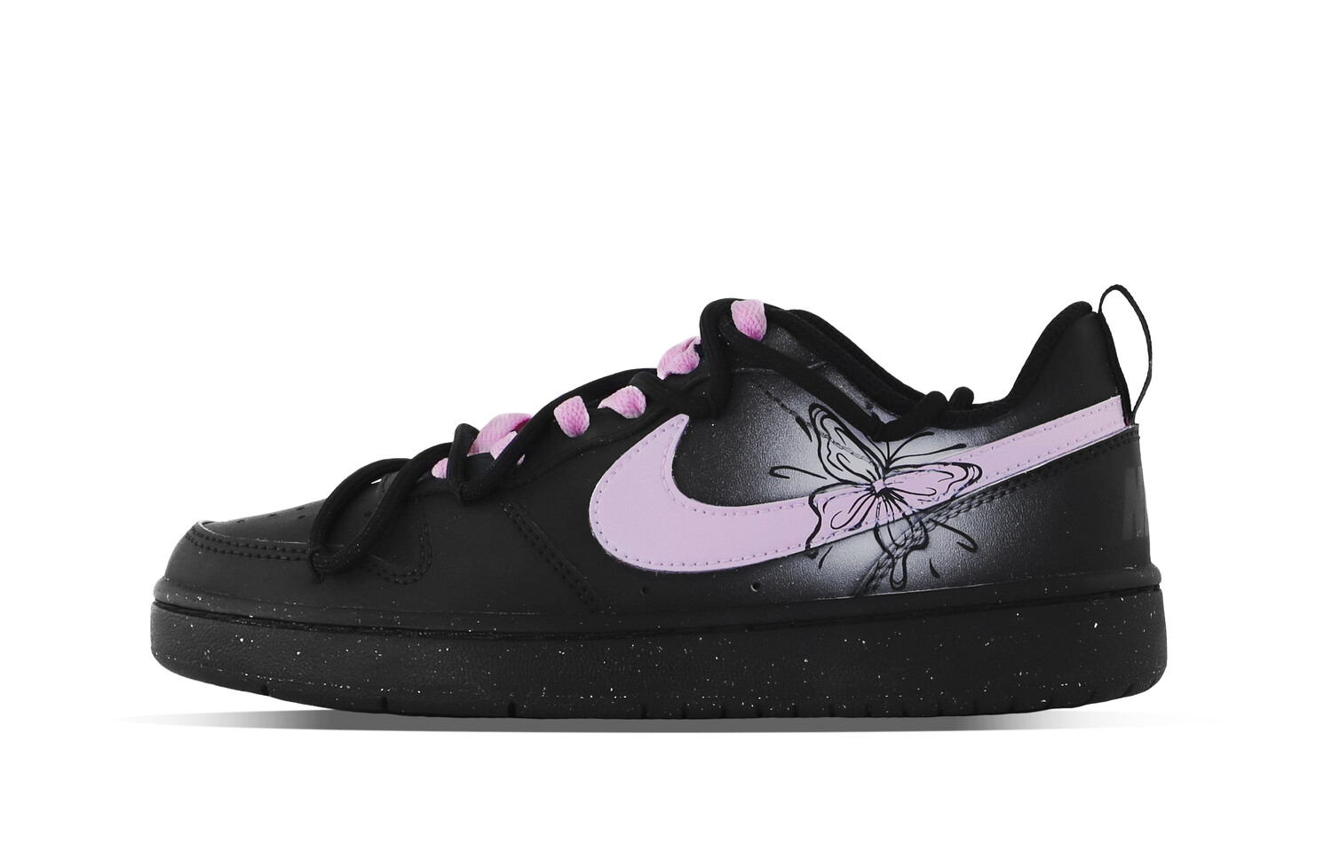 

Кроссовки для скейтбординга Court Borough женские, низкие, черный/розовый Nike