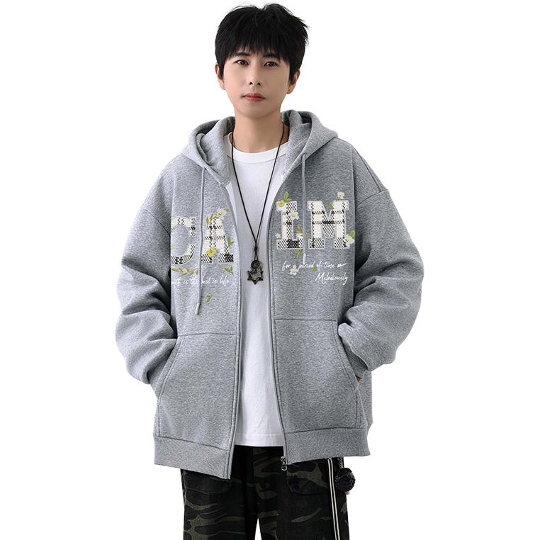 

Толстовка Unisex Hooded Thickened Cardigan WARRIOR, светло-серый