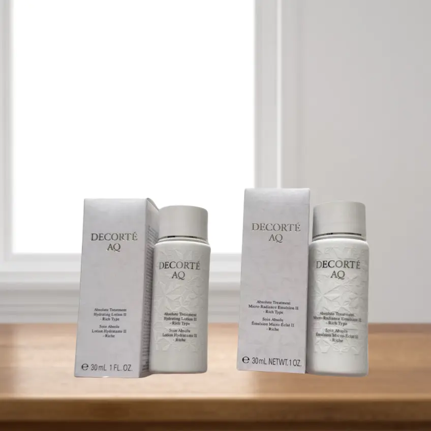 Daike Revitalizing Luminous Emulsion набор пробников для упругости, увлажнения и питания 30мл+30мл DECORTE, 30ml Water * 5+30ml Emulsion * 5 — фото 3