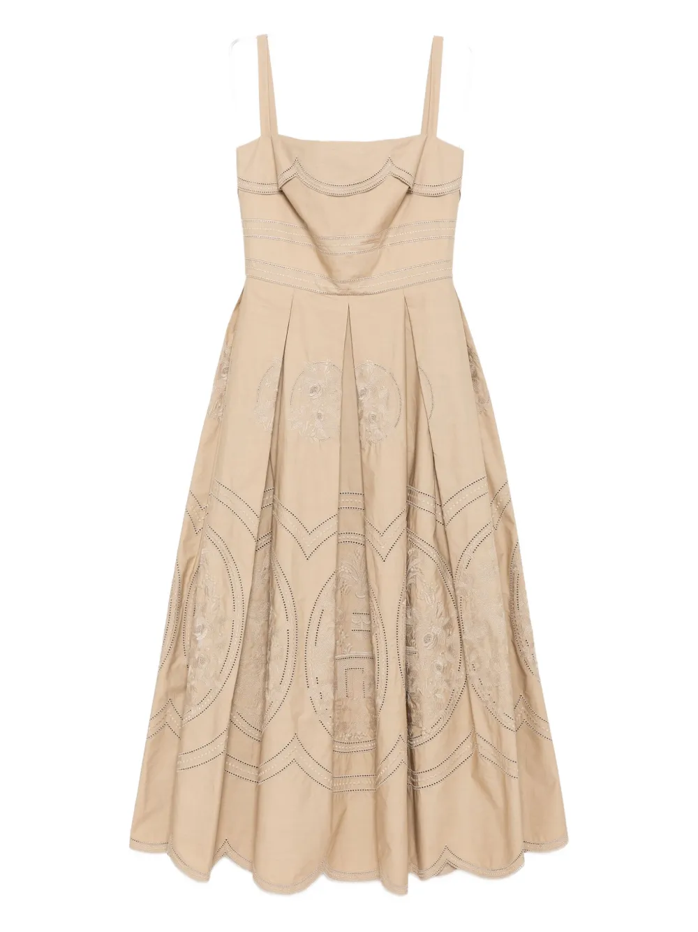 

Вышитое длинное платье Elie Saab, серый