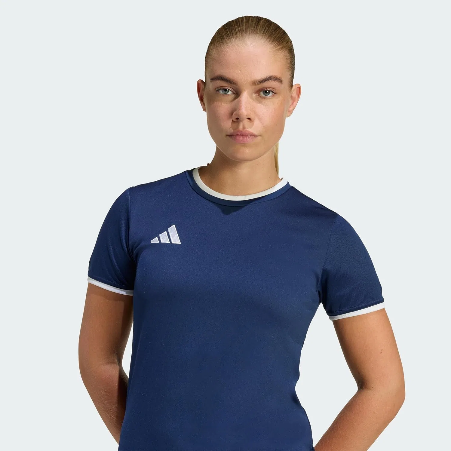 Футболка футбольная adidas, женская, Team Navy Blue/White — фото 2