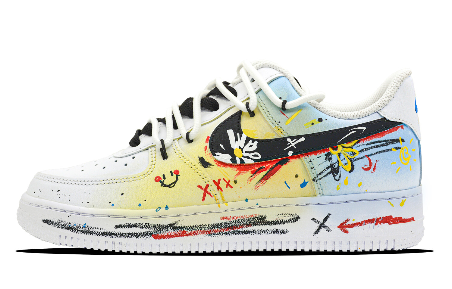 

Женские кроссовки для скейтбординга Nike Air Force 1, Dazzling graffiti