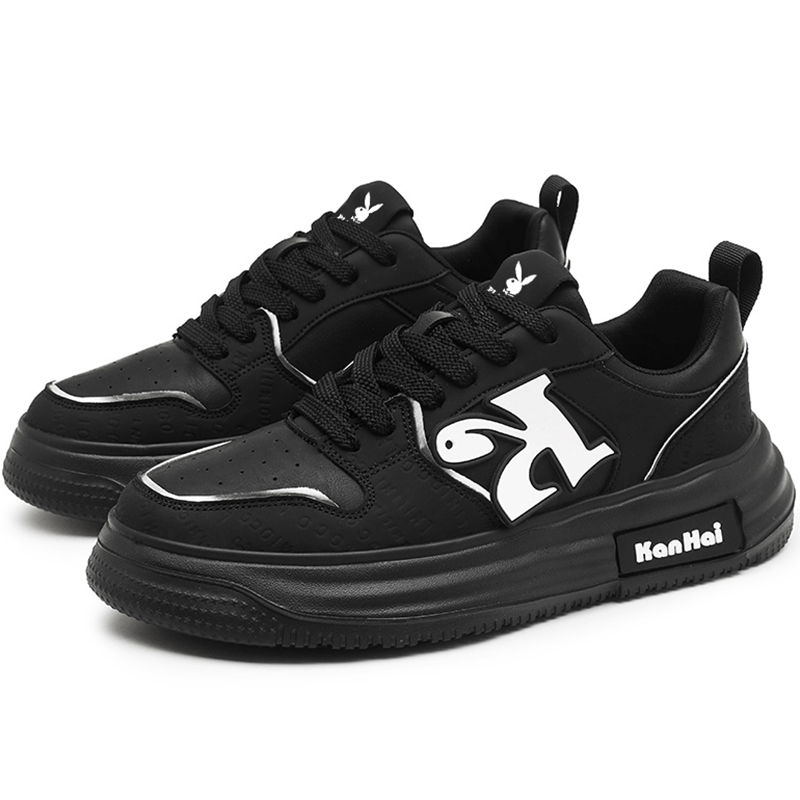 

Playboy Низкие скейтерские кроссовки мужские классические черные, цвет Classic Black