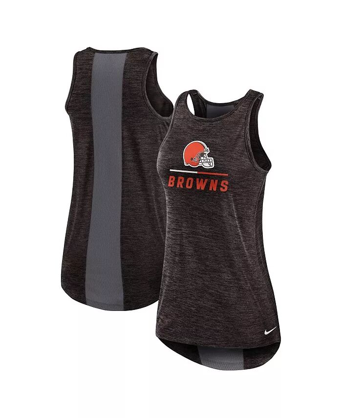 

Женская коричневая майка-топ Cleveland Browns High Neck Performance Nike
