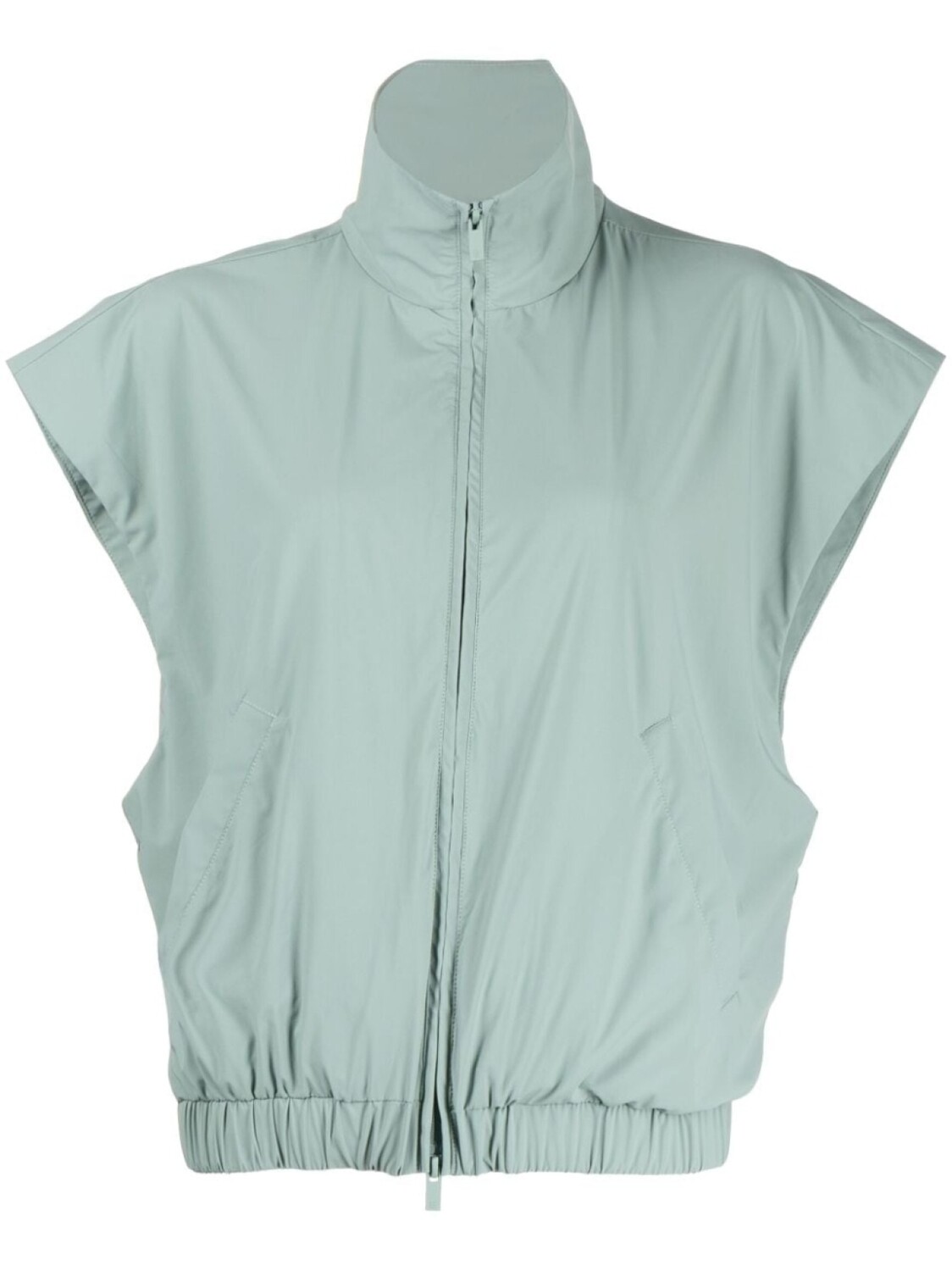 

FEAR OF GOD ESSENTIALS топ на молнии с рукавами кап, зеленый