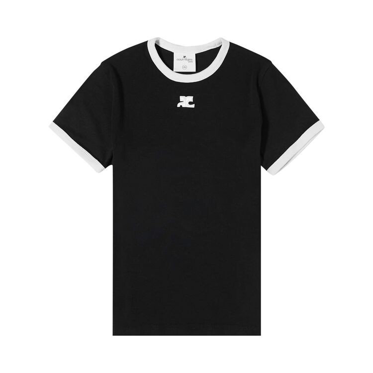 

Футболка Courrèges Bumpy Contrast Ringer T-Shirt Black, черный