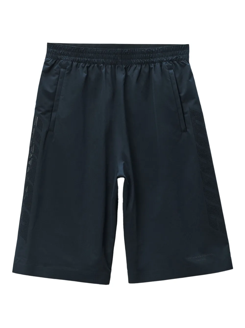 

Шорты с перфорированным логотипом Alexander Wang, черный