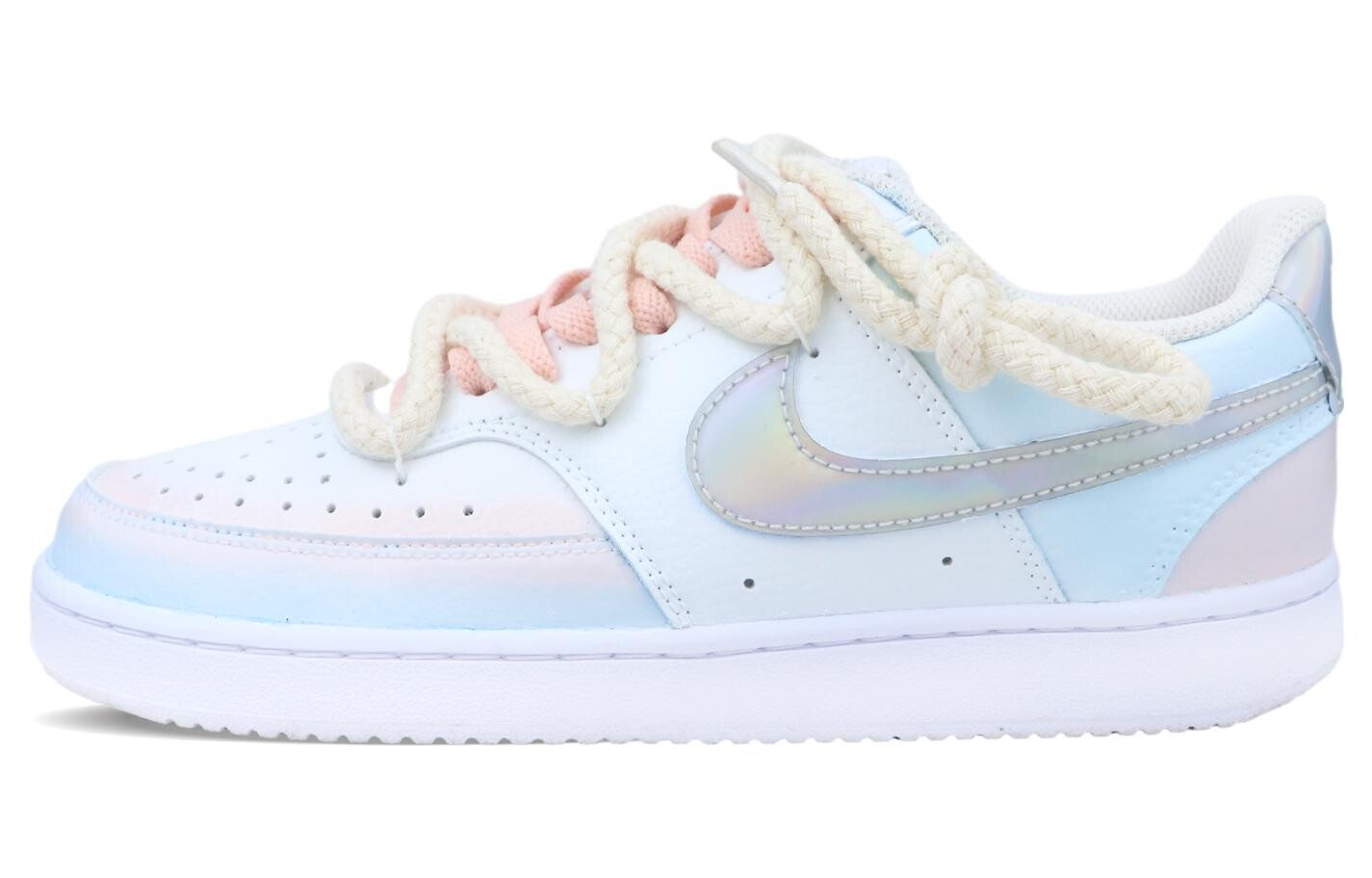 

Кроссовки Nike Court Vision Skateboard Shoes Unisex Low-Top White Blue/Pink