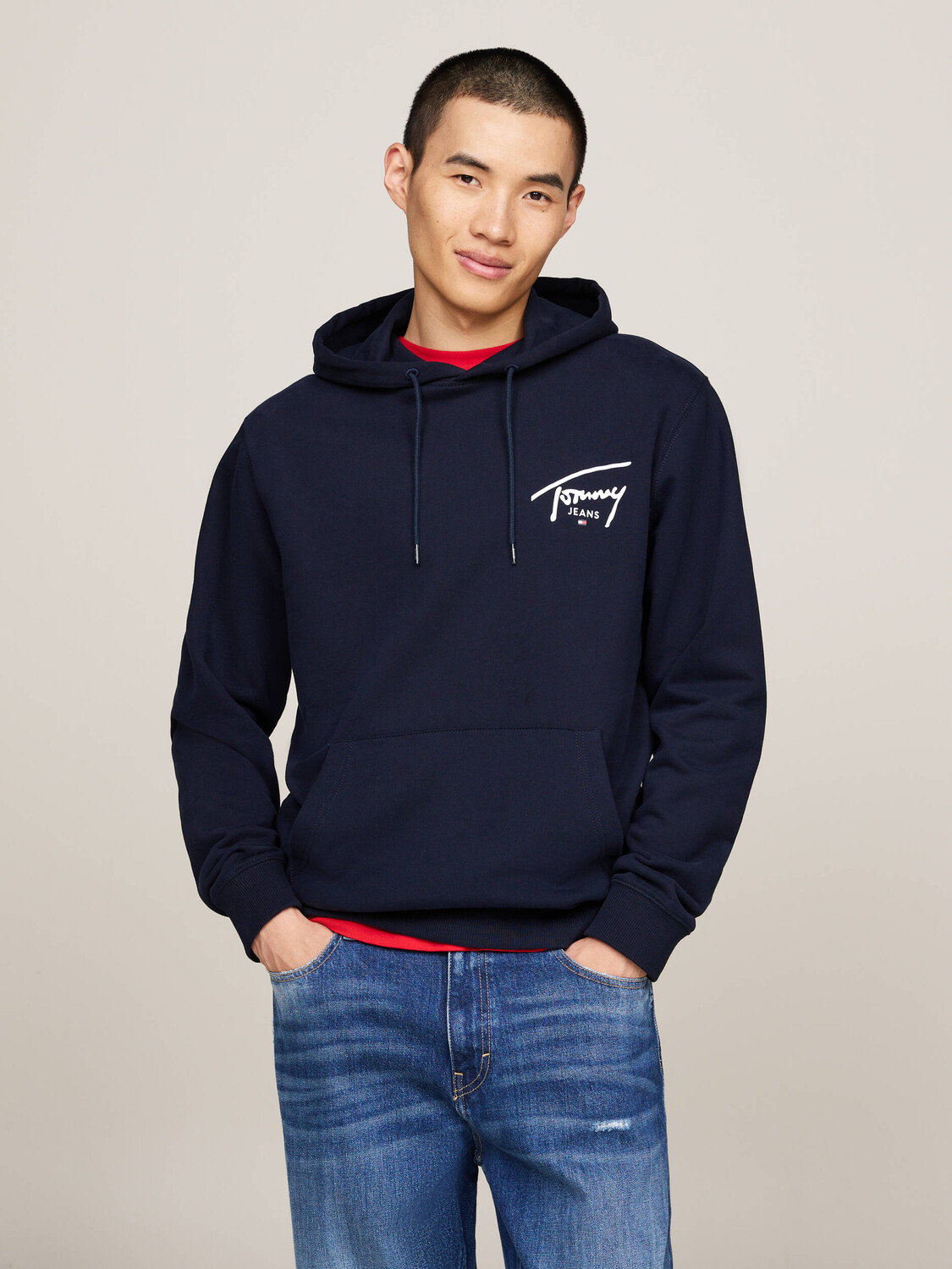 

Толстовка Tommy Jeans Regular Fit, темно-синий