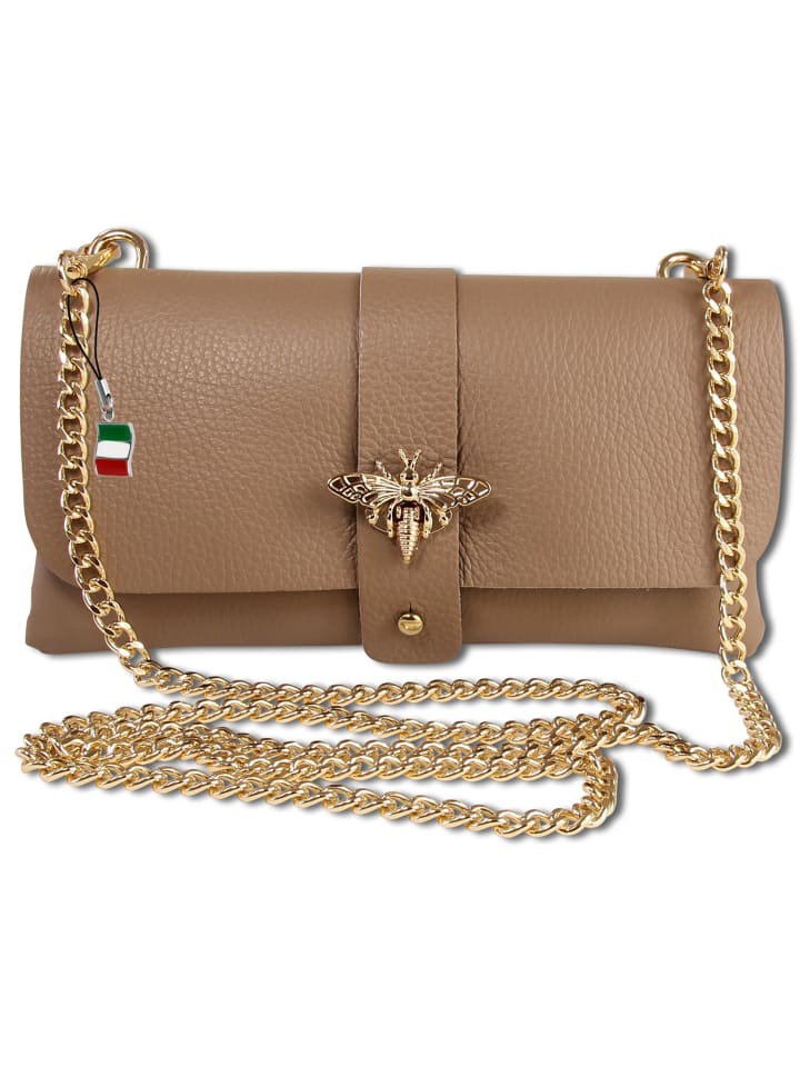 

Наплечная сумка Florence Schultertasche, Clutch Leder taupe, beige ca. 23cm