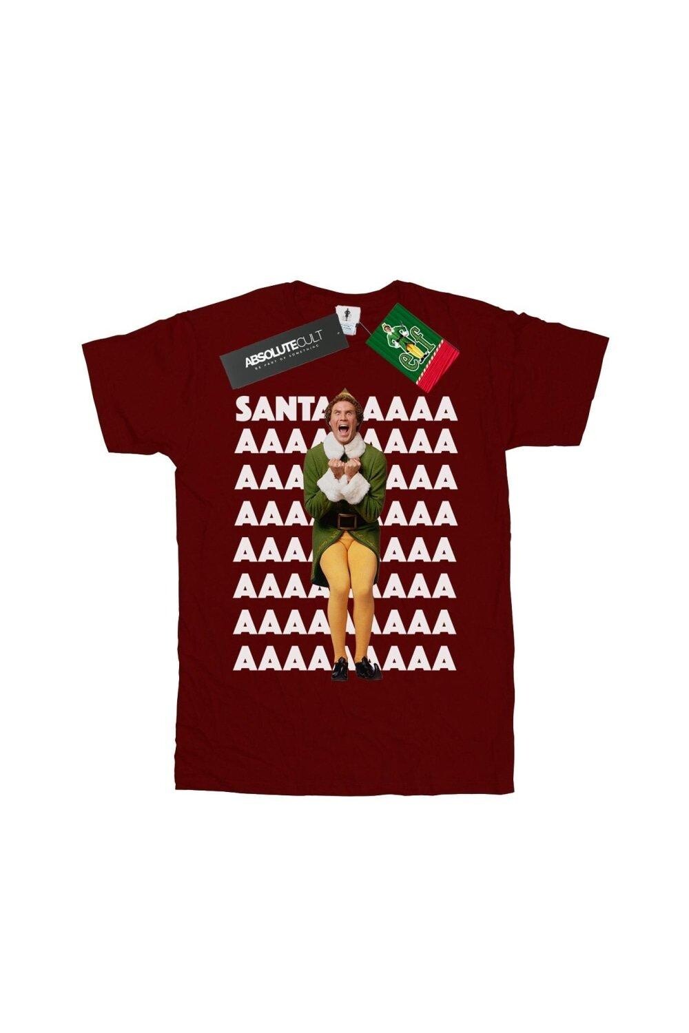 

Хлопковая футболка Buddy Santa Scream Elf, красный