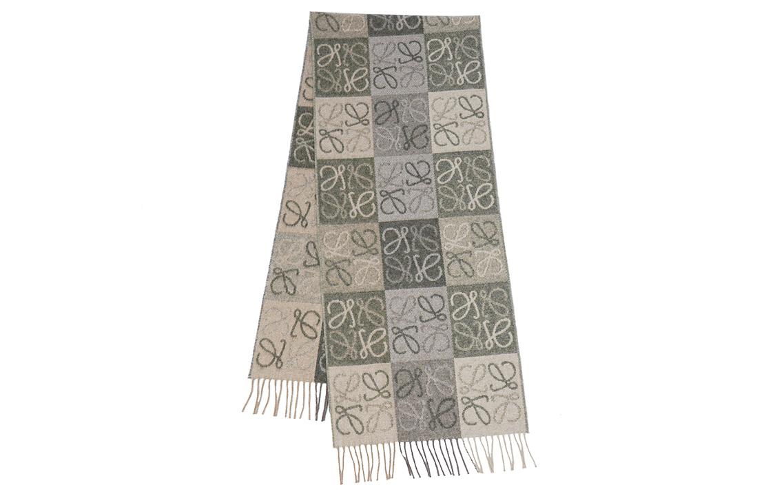 

Шерстяной кашемировый вязаный шарф унисекс кофе LOEWE