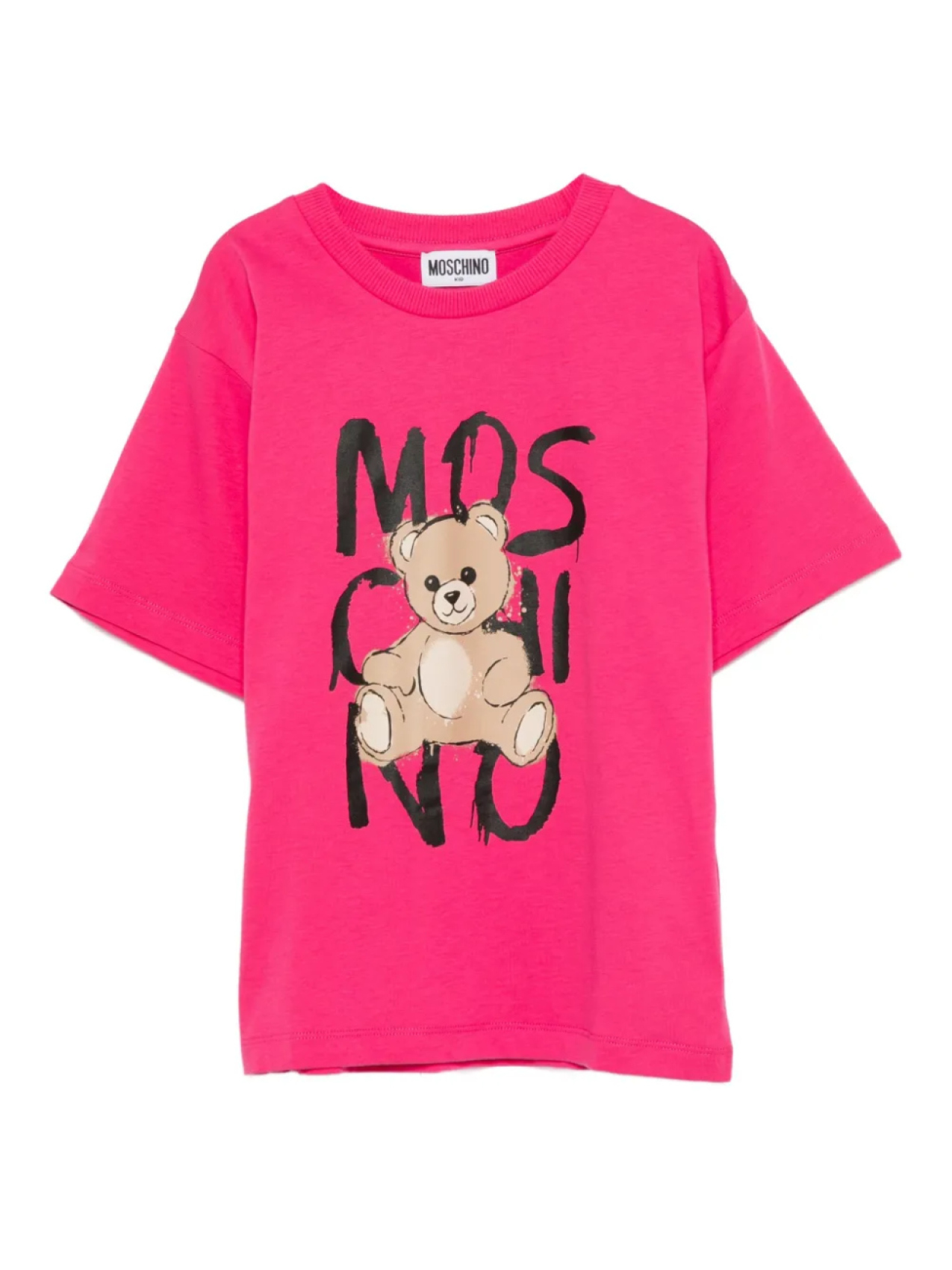

Футболка Moschino Kids Teddy Bear из хлопка, розовый