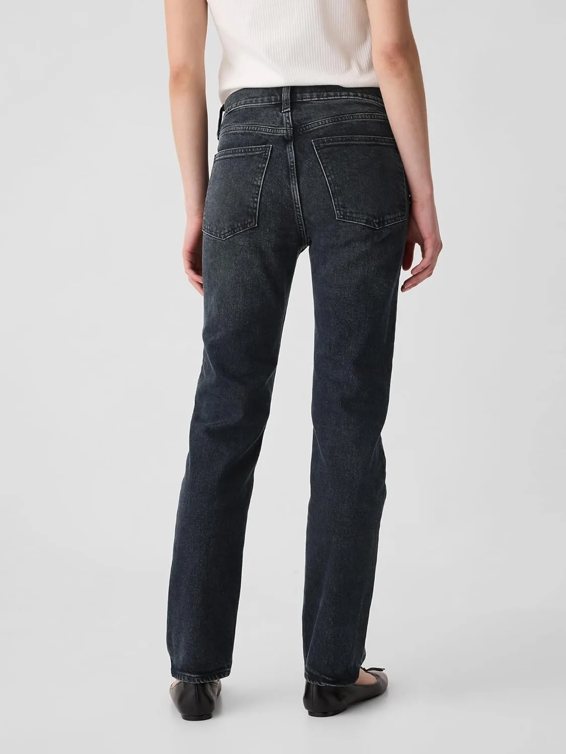 Gap женские джинсы с высокой посадкой 90s Straight Fit, Dark Wash — фото 4