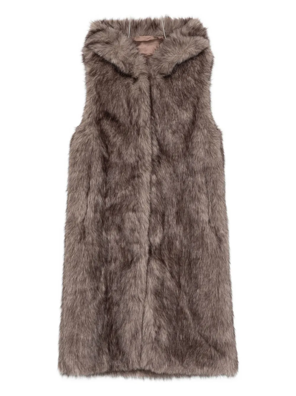 

Жилет с капюшоном из искусственного меха Betta Corradi, серый