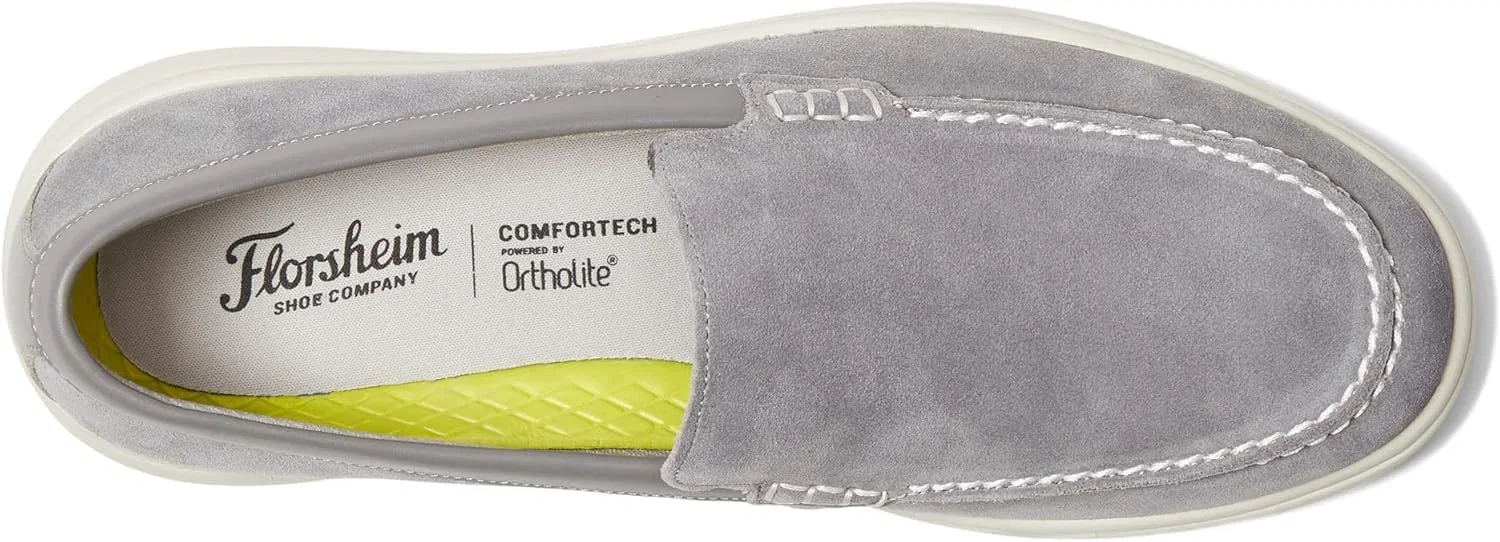 Мужские лоферы Florsheim Heist Moc Toe Venetian Loafer без шнурков, 2-Grey Suede — фото 2