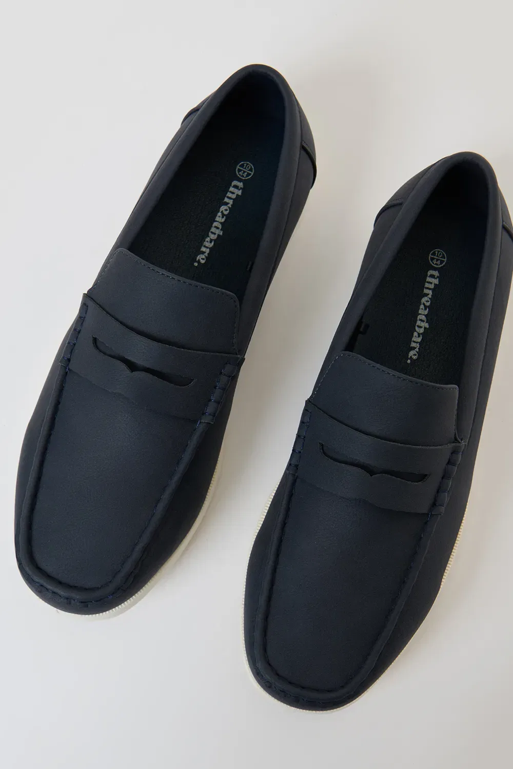 Полуботинки Penny Loafer из искусственной замши Threadbare, темно-синий — фото 3