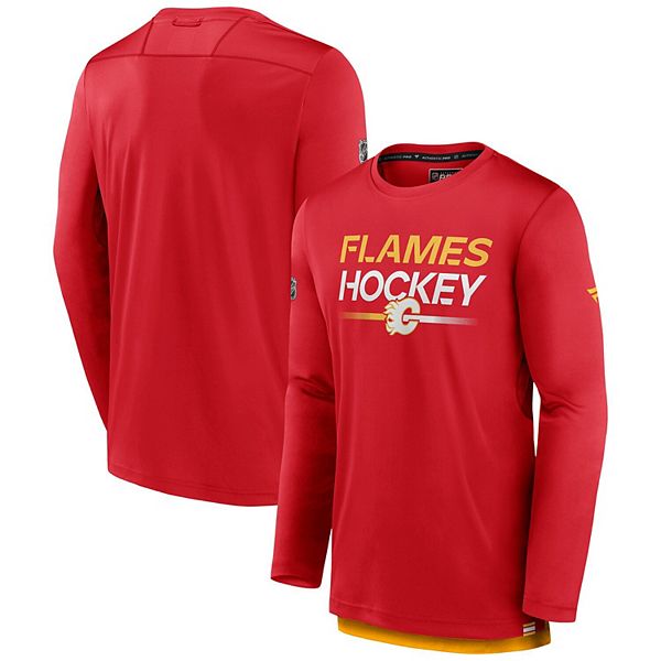 

Мужская красная футболка calgary flames authentic pro tech с длинным рукавом Fanatics