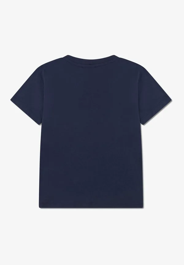 Футболка с принтом в виде крокодиловой сетки Lacoste, Marine — фото 3