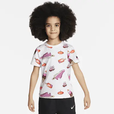 

Футболка Nike Little Kids' Sole Food Printed T-Shirt, белый