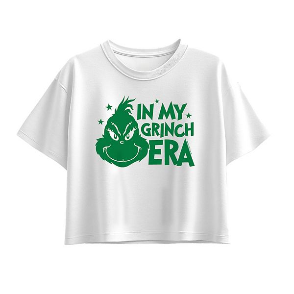 

Футболка для девочек 7-16 лет dr seuss the in my era boxy Grinch, White