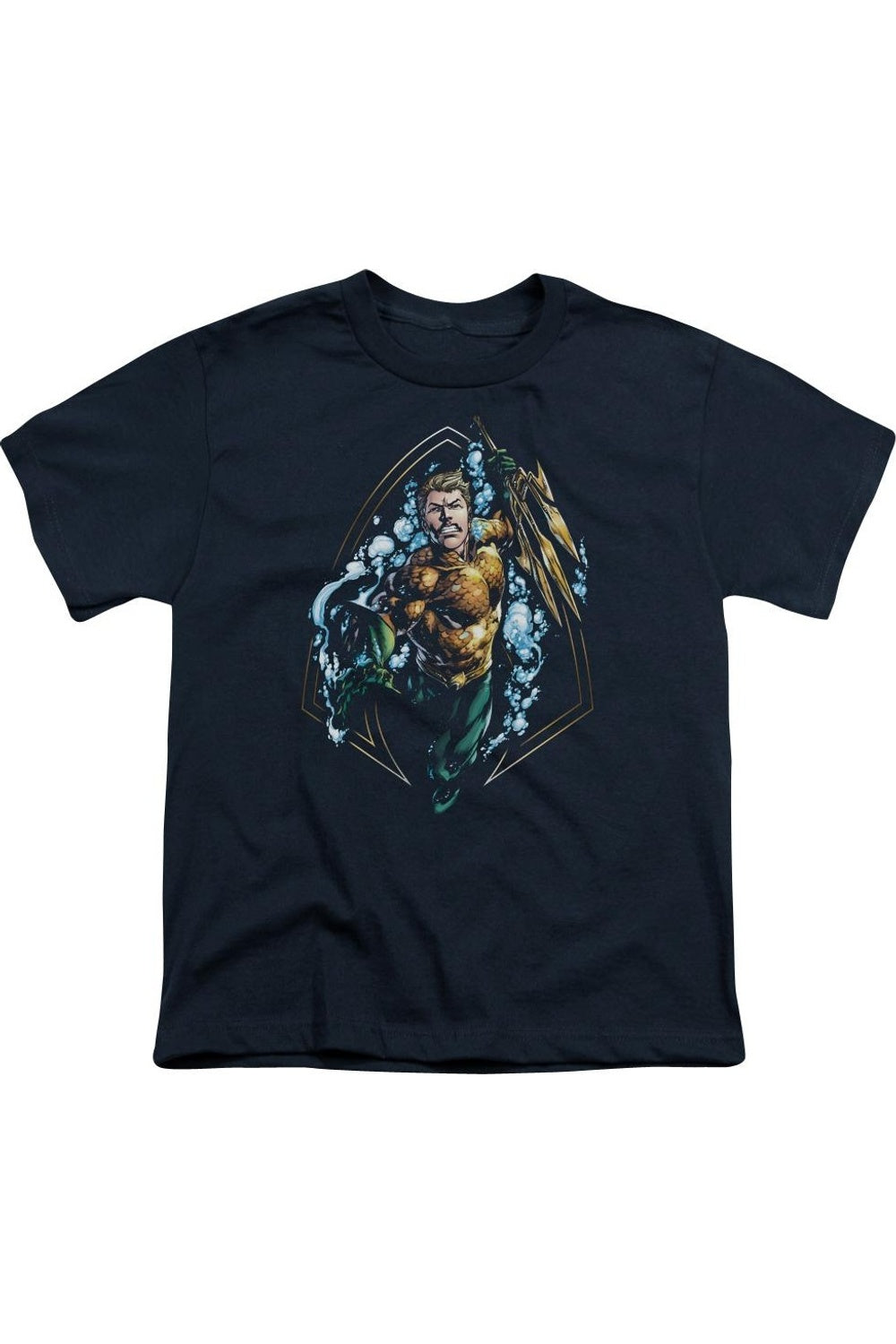 

Футболка с коротким рукавом для детей "Лига справедливости Америки" Gildan, темно-синий