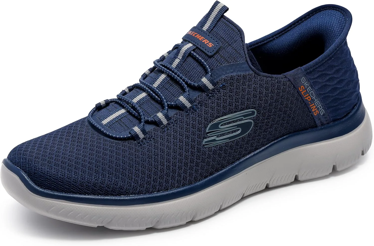 Мужские кроссовки Skechers Summits - высокие слипоны, темно-синий — фото 2