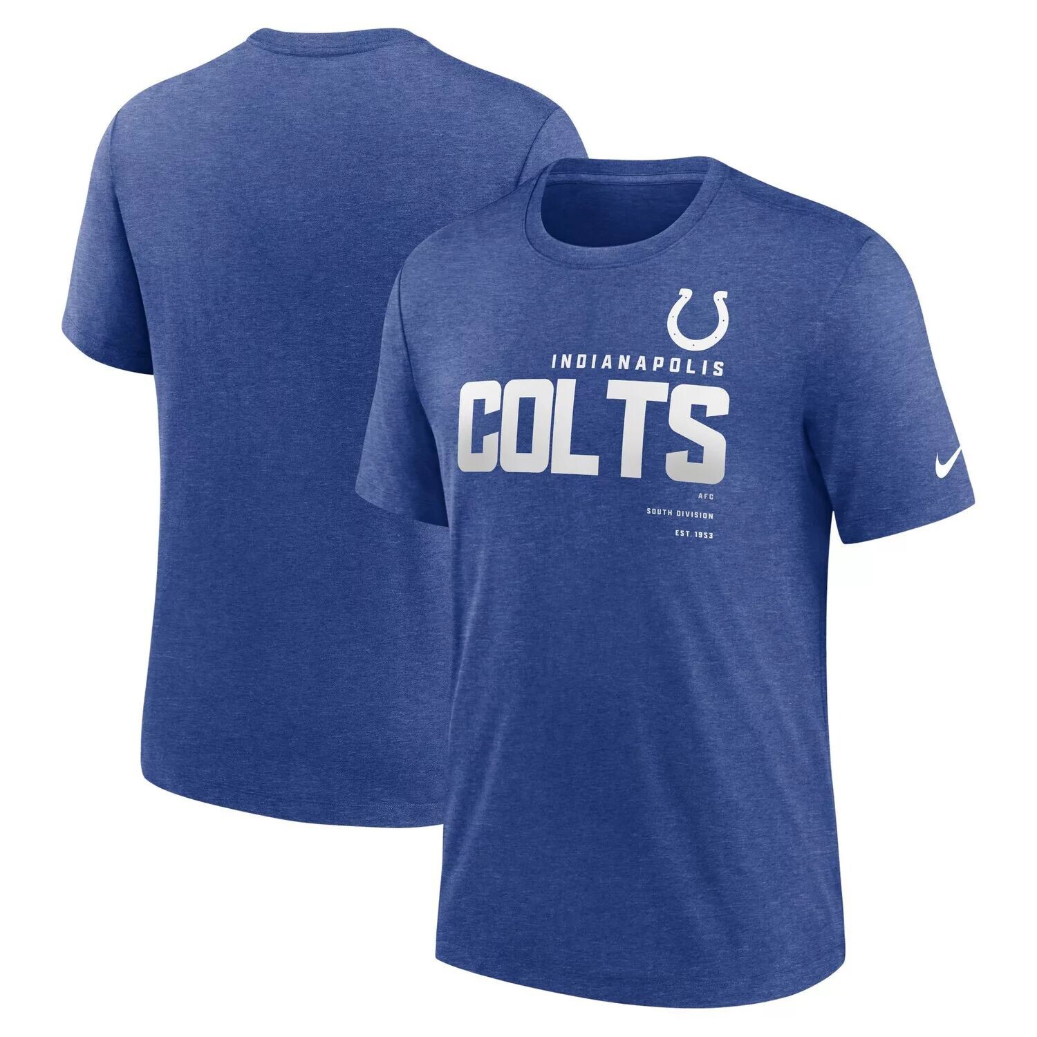

Мужская футболка Heather Royal Indianapolis Colts Team Tri-Blend Nike