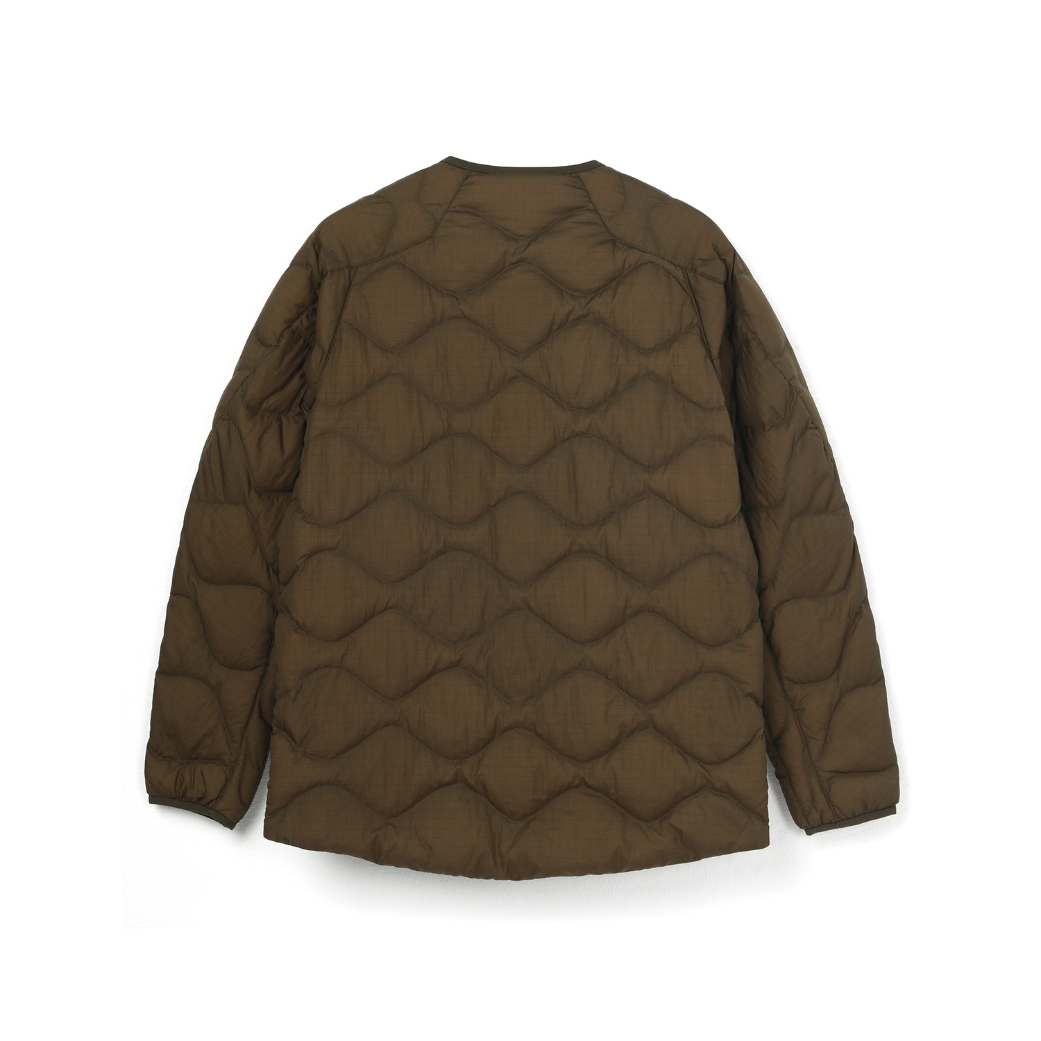 UNIQLO Белая куртка ультралегкая пуховая оверсайз, Olive — фото 4