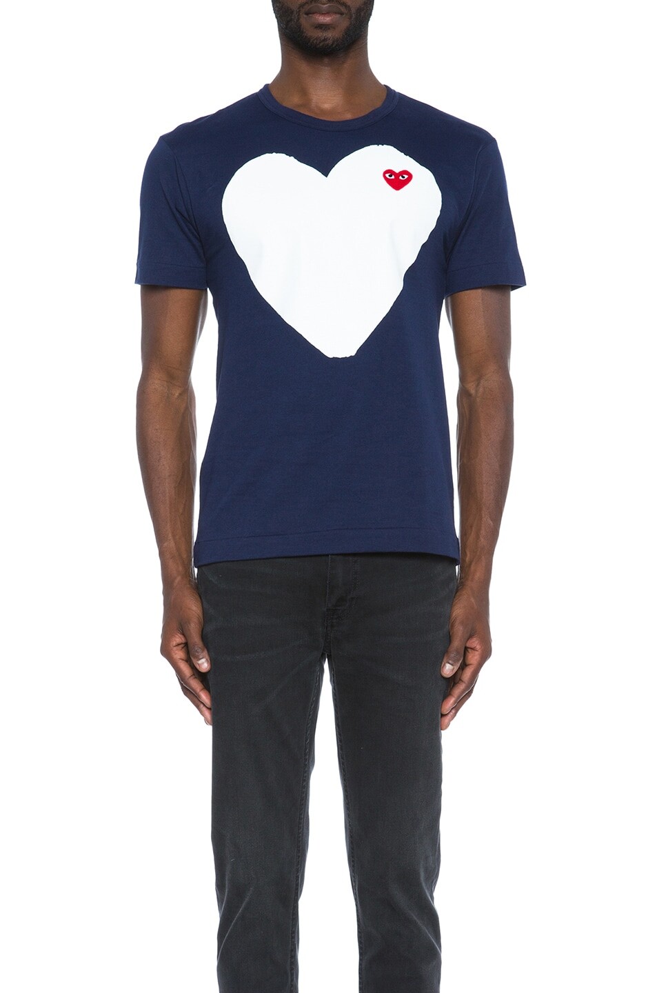 

Футболка Comme des Garçons Red Emblem Cotton Heart, темно-синий