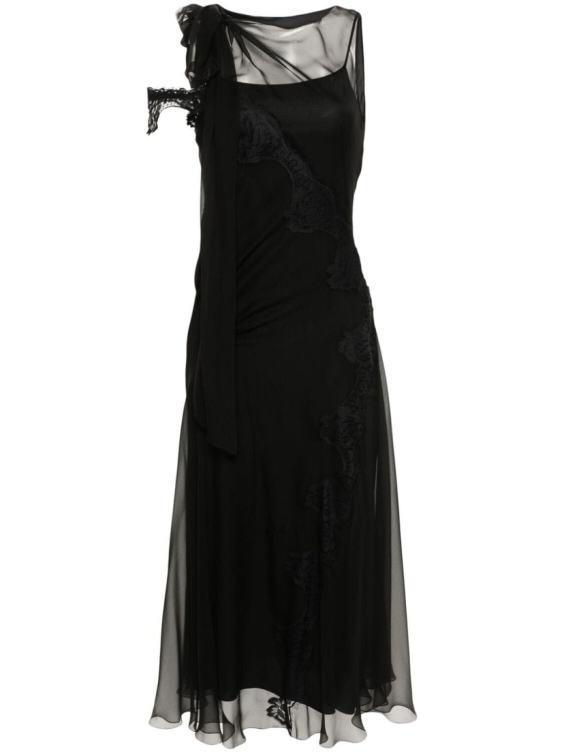 

Alberta Ferretti шелковое платье миди, черный