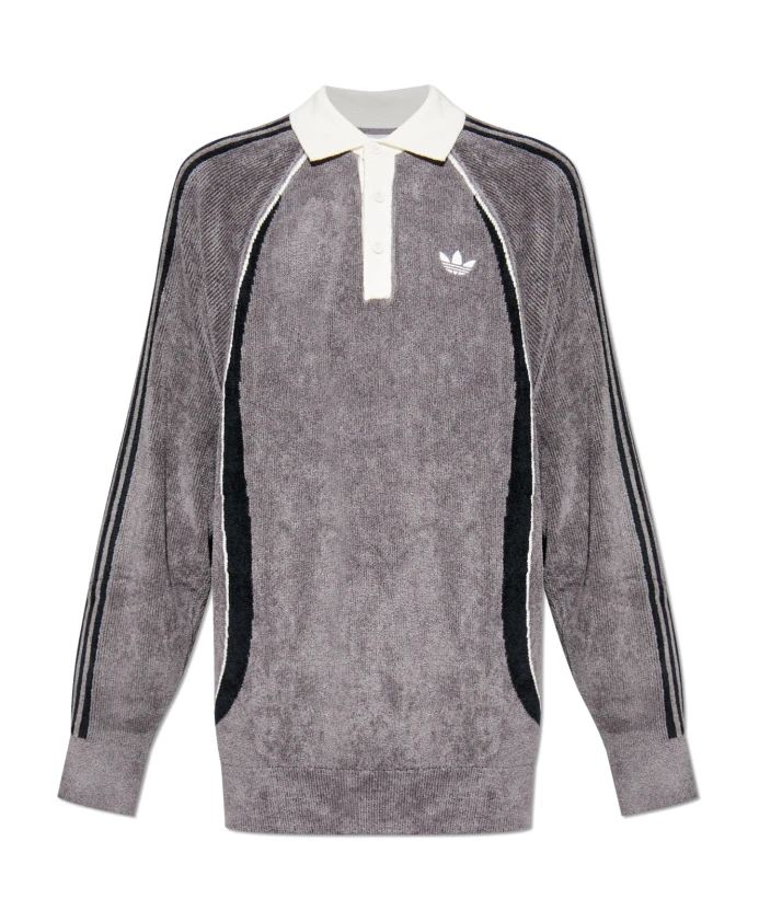 

Рубашка-Поло с вышитым логотипом Adidas Originals, серый