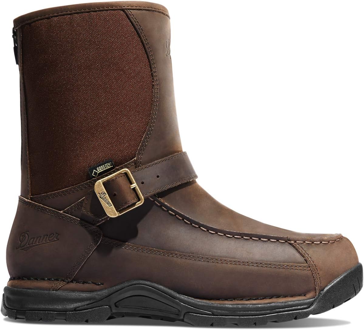 Мужские охотничьи и походные ботинки Danner Sharptail с задней молнией, 10” - водонепроницаемая обувь из цельнозернистой кожи и нейлона 900D с мембраной Gore-Tex и протекторной подошвой, темно-коричневый — фото 3