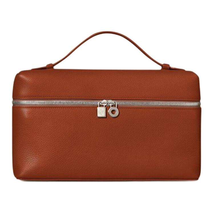 

Loro Piana Маленькая квадратная косметичка ExtraPocket из кожи, сумка через плечо, обычные женская, коричневого цвета