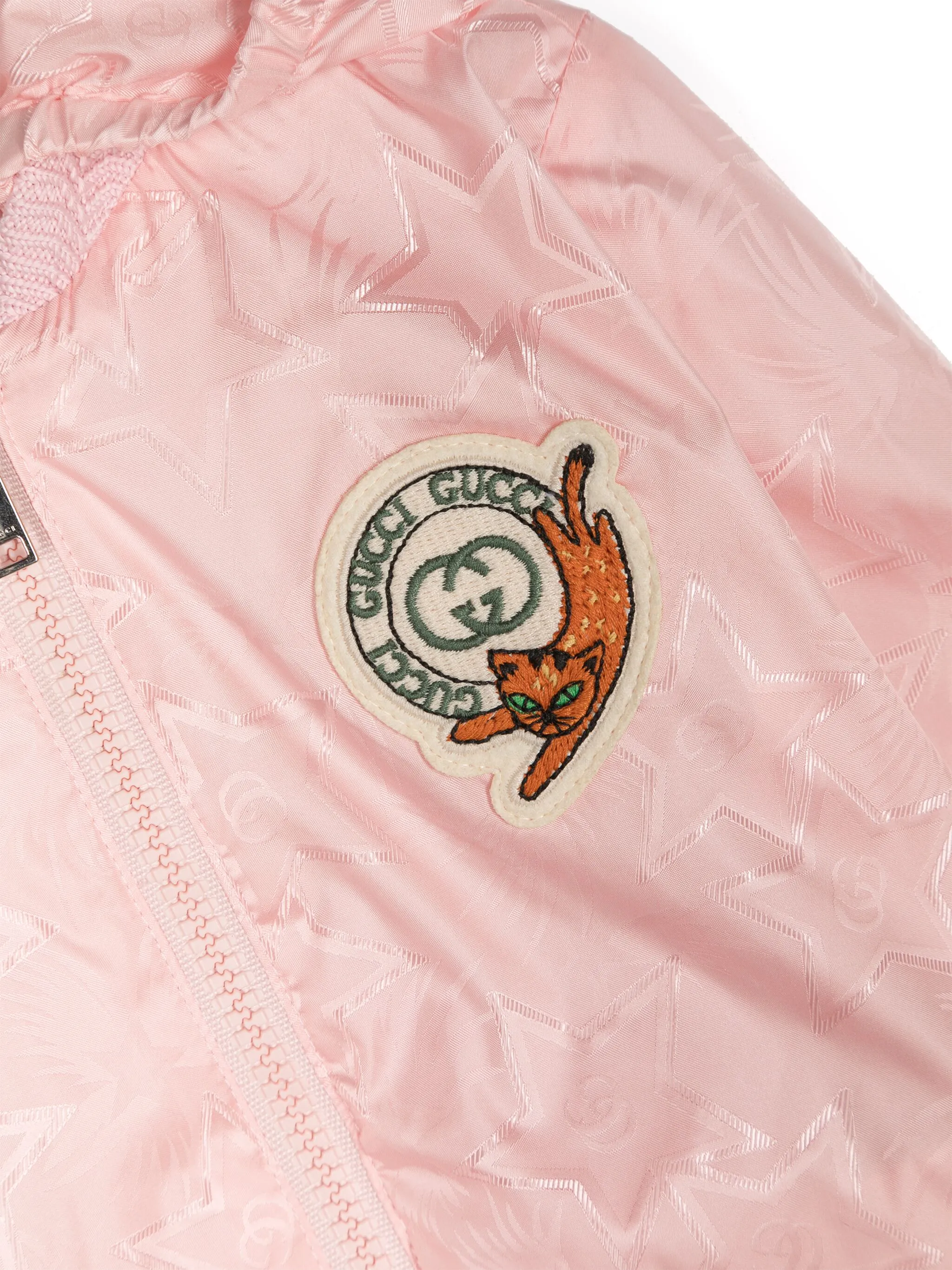 Бомбер с жаккардовым узором Gucci Kids, розовый — фото 3