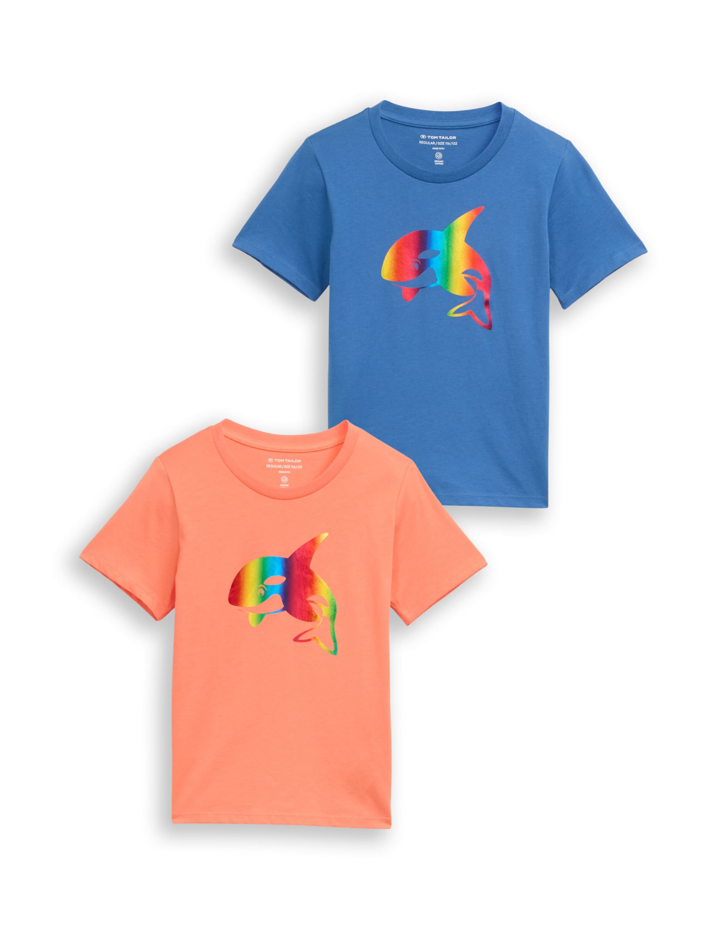 

TOM TAILOR Футболка в цвете Royal Blue, Coral