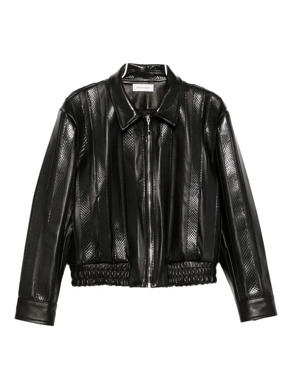 

Кожаная куртка в полоску от Ernest Baker Ernest W. Baker, черный