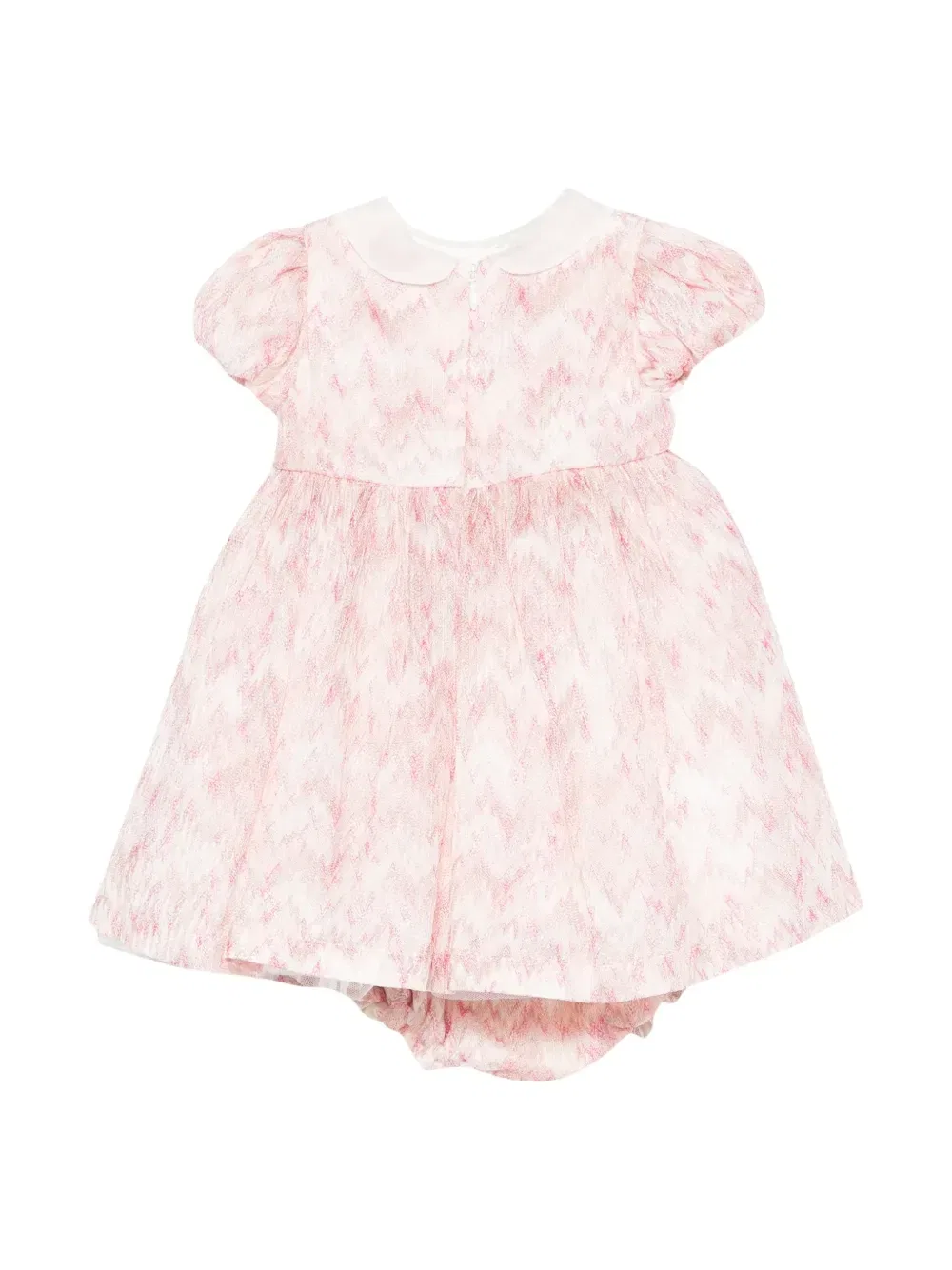 Платье с зигзагообразным узором и бантом Missoni Kids, белый — фото 2