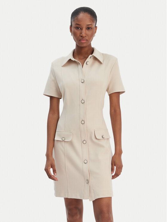 

Повседневное платье classic fit W6RK34 KCMU2 Guess, бежевый