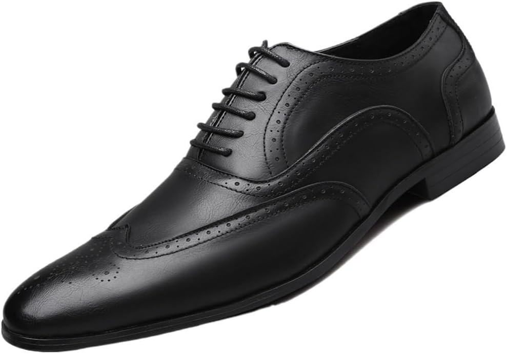 

Итальянские роскошные мужские кожаные туфли на шнуровке, лоферы, круглый носок, деловые, формальные, удобные, для свадьбы, с нескользящей подошвой, из натуральной кожи, классические офисные Lsightus, Dark